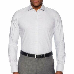 BUTTONED DOWN Men's Slim Fit Pattern Dress Shirt